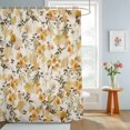 thumbnail image 4 of Shower Curtain Orange Flowers Shower Curtains for Bathroom Decor, Waterproof Polyester Shower Curtain Set with Hooks, Small Stall Size 36" x 72" Watercolor Wildflowers, 4 of 9