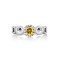 thumbnail image 2 of Gem Stone King 0.67 Ct Round Yellow Citrine 925 Sterling Silver Ring, 2 of 2