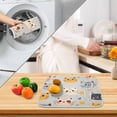 thumbnail image 3 of Yayeee Dish Drying Mat for Kitchen Counter 16" x 18" Microfiber Super Absorbent Coffee Decorative Pad, Cute Cartoon Cat, 3 of 9