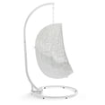 thumbnail image 2 of Modway Hide Steel Rattan Outdoor Patio Swing Chair with Stand in White, 2 of 8