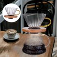 thumbnail image 4 of VONKY Modern Clear Glass Coffee Dripper Drop Over Funnel for Smooth Coffee Extraction Large with Handle Medium 1Set, 4 of 5