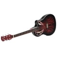 thumbnail image 6 of Full-Size Cutaway Acoustic-Electric Guitar in Sunset Red Color, 41 Inch 6-String Guitar with Rosewood Fingerboard, Grape Voice Hole and Round Back Design, 6 of 9