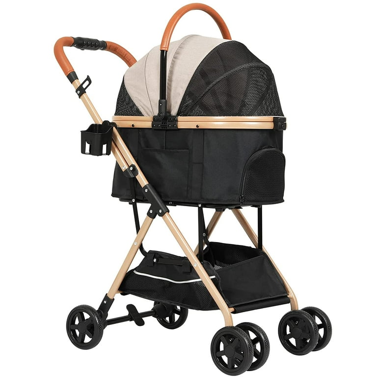 Pet Stroller for Small Medium Cats Dogs 4 Wheel Jogger with