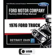 Detroit Iron OEM 1976 Ford Truck Shop Manuals, Parts Books & Wiring Diagrams Kit on USB