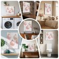 thumbnail image 6 of Ships Next Day Canvas Wall Art 8"x8", Pink Christmas Wood Framed Canvas Print Painting, Christmas Balls Snowflake Ready to Hang Small Picture Wall Decor for Home Bathroom Nursery Kitchen, 6 of 9