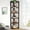 Brown, variant on 6-Tier Corner Shelf, 75 Inch Tall Narrow Bookshelf Storage Rack - Rustic Etagere Shelves Display Stand, Square Shelf Tower for Small Spaces, Living Room, Bathroom