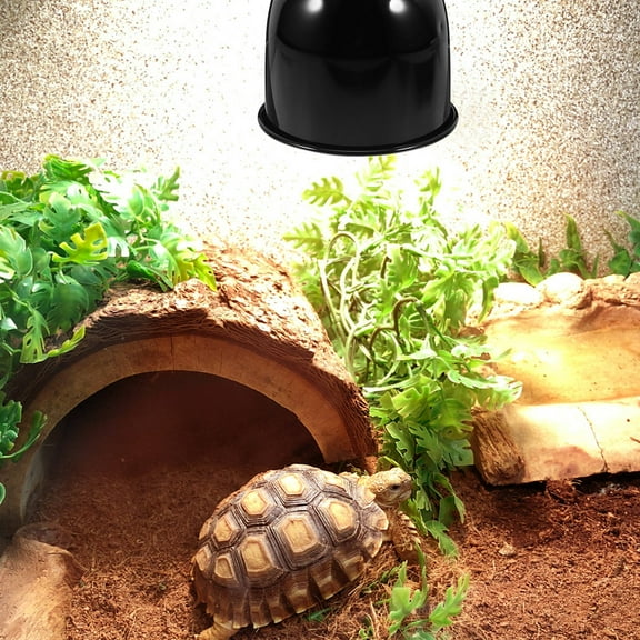 Hemobllo Dome Light Fixture Reptile Terrariums Black 1 Set