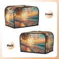 thumbnail image 3 of Yiaed Tropical Sunset Beach Scene Print Two Slice Bread Machine Cover, Universal Size Kitchen Appliance Cover for Bread Machine,Bread Machine Cover, 3 of 7