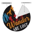 thumbnail image 2 of Lsque Not All Who Wander Are Lost Hiking Print Christmas Tree Skirt, Tree Skirt with Ties or Velcro, Perfect for Holiday Decorations, Halloween, and New Year-30", 2 of 7