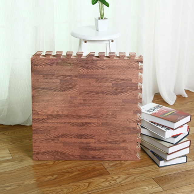 Home Floor Mat Carpet Blanket Mat EVA Rug Foam Exercise Gym Bathroom EVA Rug Kid Play Crawling Wood Pattern Foam Carpet
