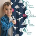 thumbnail image 3 of Blackout Kids Curtains,DarkBlue Cartoon Dinosaurs SpeechBubbles Pattern Childrens Insulated Curtains Set Of 2,Bedroom Essentials,Toddler Room Decor 42"x54", 3 of 5