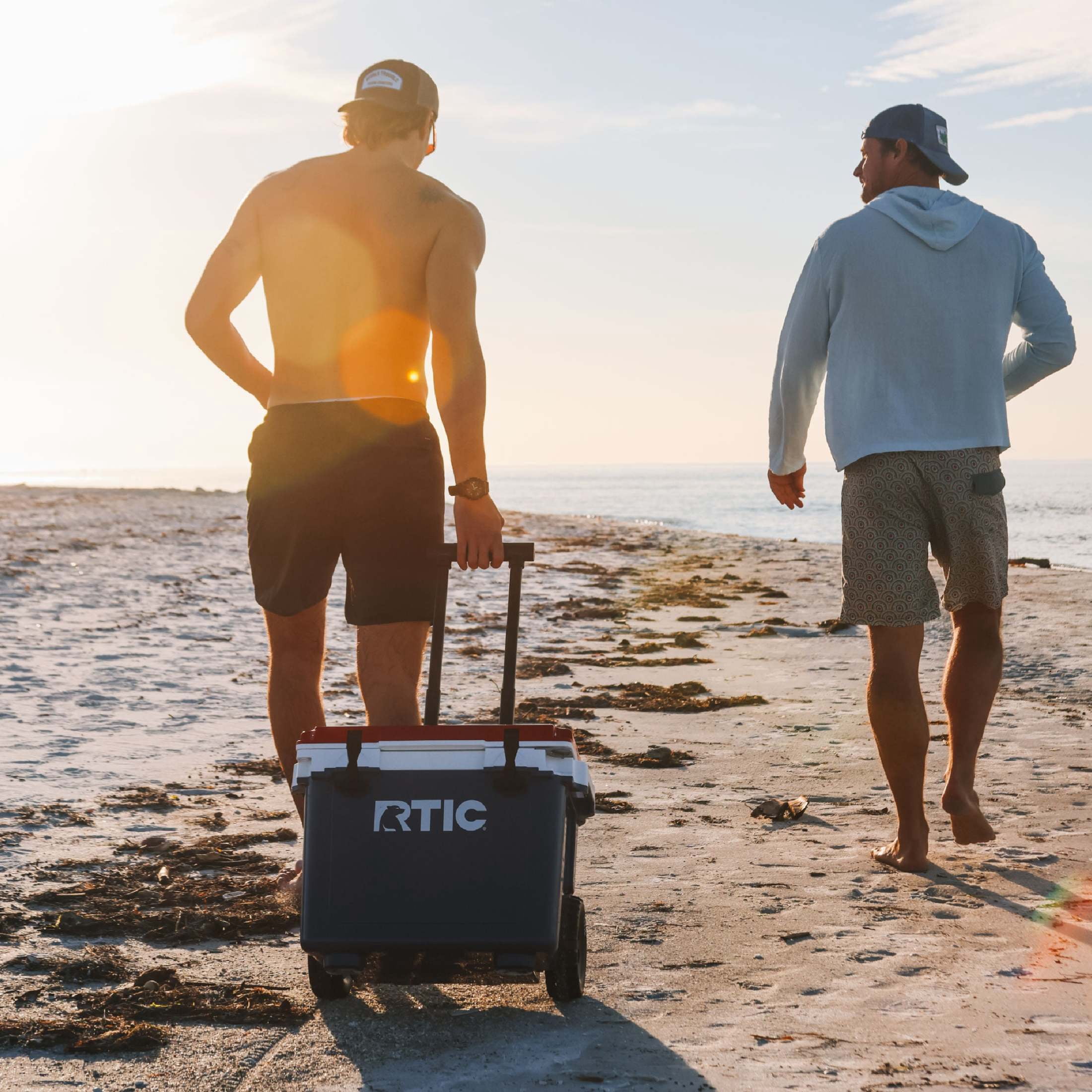 RTIC 22 QT Wheeled Hard-Sided Cooler, Fits 28 Cans or 6 Wine Bottles, Beach