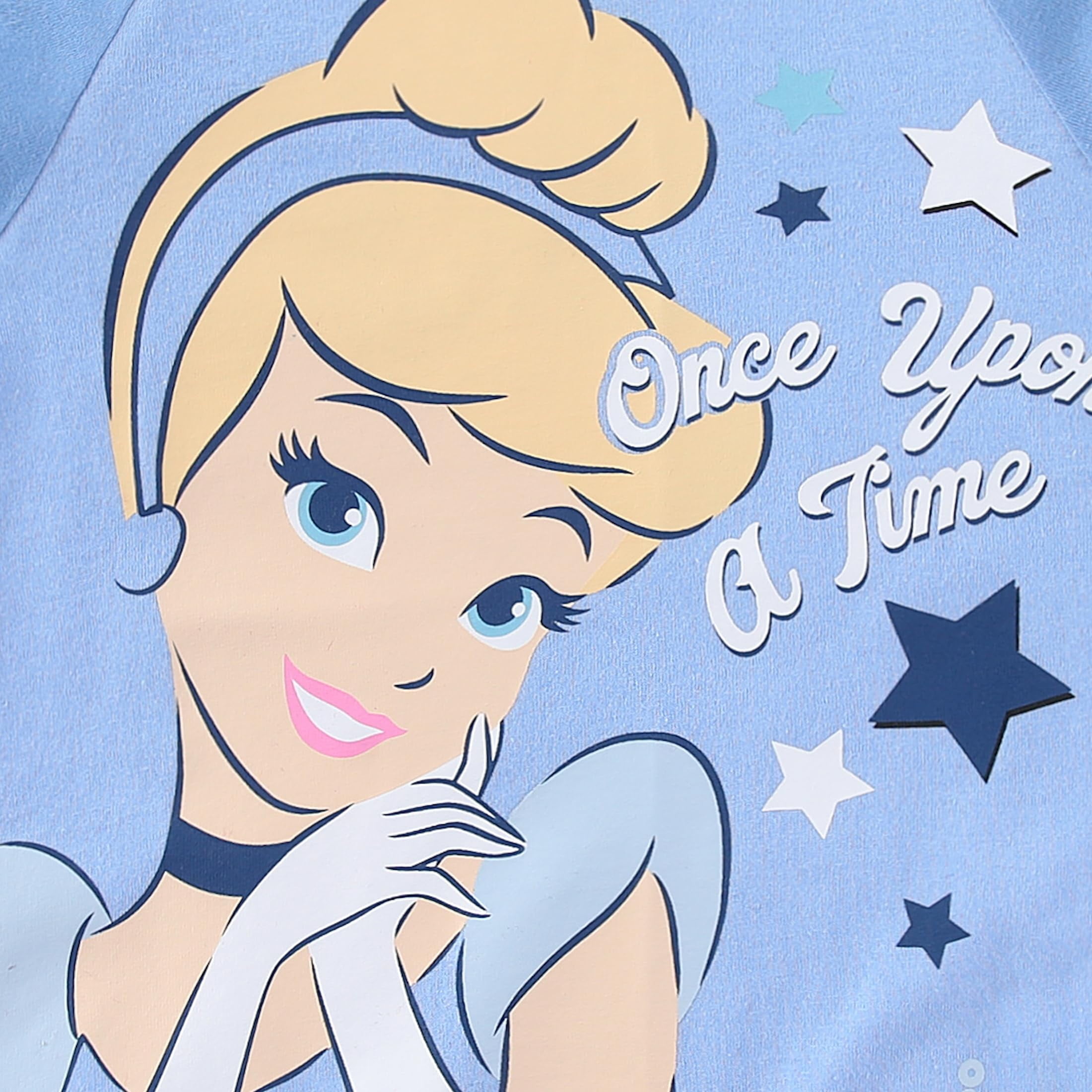 Disney Princess Cinderella Long Sleeve Shirt and French Terry Pants (Girls), 2 Piece Set, Sizes 2T-6X