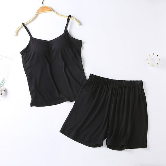 Censtreet Womens Pajamas Set Soft Comfy Sleeveless Sleepwear Tank and Shorts Pj Set Summer 2 Piece Loungewear