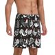 thumbnail image 2 of Balery Laying Hens And Roosters Pantalones cortos de pijama de punto de algodón para hombre con cinturilla y bolsillos-XX-Large, 2 of 6