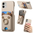 thumbnail image 1 of Case for FOXDOCK iPhone 12 Mini , Leather, Bear Ring, Card Holder, 1 of 4