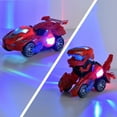 thumbnail image 4 of Toy Cars for Boys 3-6 Year Old Girls with LED Light and Music, Automatic Transforming Dinosaur Car Toys Birthday Gifts for Kids Toddlers, Red, 4 of 7