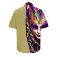 thumbnail image 4 of WAENQINLA 2025 Mardi Gras Hawaiian Shirts for Men Classic Short Sleeve Bowling Shirt Summer Button down Shirts Holiday Tops, 4 of 4