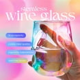 thumbnail image 4 of Dragon Glassware 16 oz Aura Stemless Wine Glasses Set of 2, 4 of 7