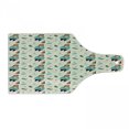 thumbnail image 1 of Sailboat Cutting Board, Potbelly Sailor with Striped Clothes and Blue Whales Hand Drawn Design, Decorative Tempered Glass Cutting and Serving Board, in 3 Sizes, by Ambesonne, 1 of 2