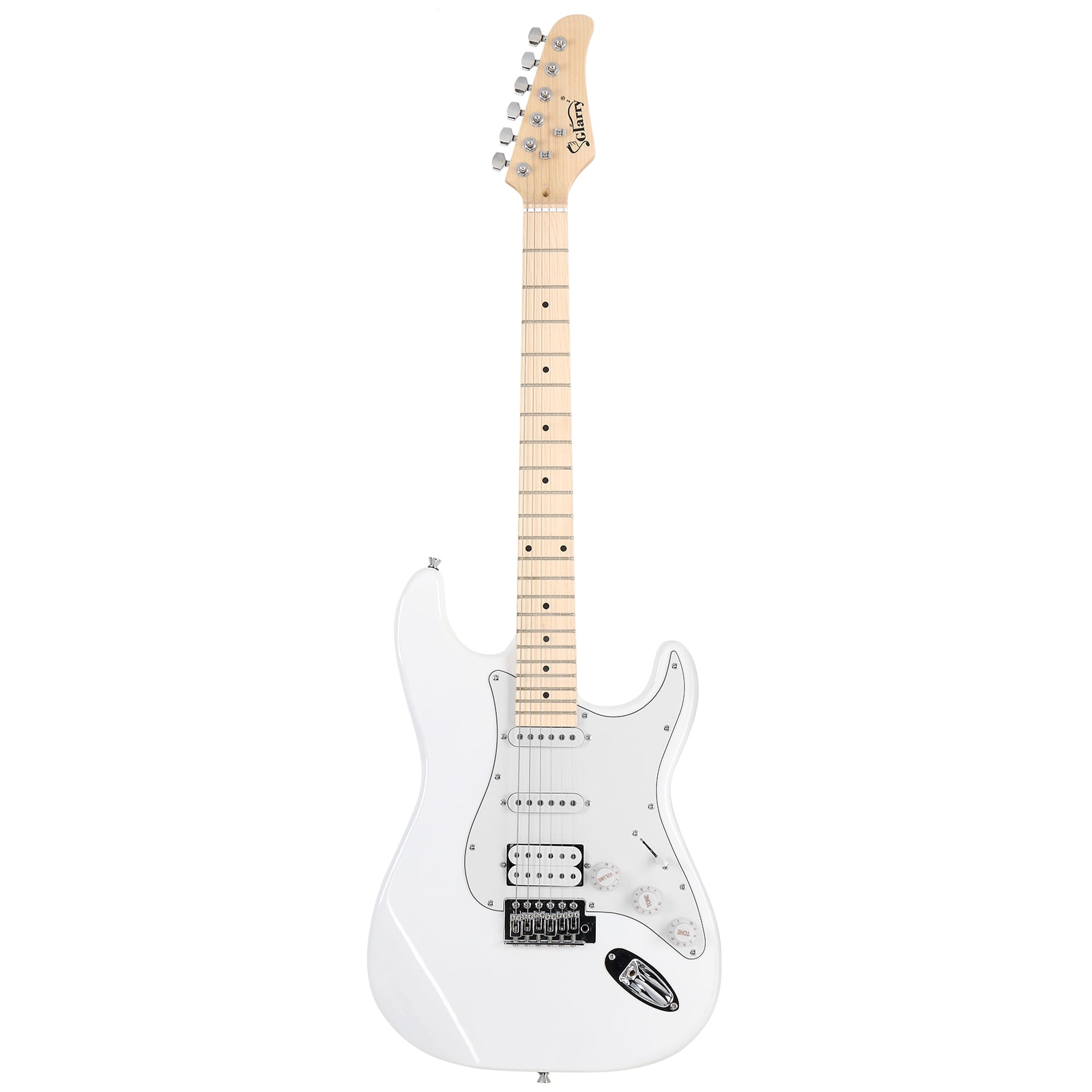 Tcbosik Electric Guitar with 20W Amplifier, 6 Strings Right Handed Electric Guitar Kit for Beginner with Bag, Strap, Amp Wire, Tremolo Arm and Wrench Tool, White