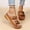 Brown, variant on Sandals For Women 2025 Comfortable Orthopedic Slippers Wedge Heel Slip On Open Toe Summer Dressy Orthotic Slides Clearance Sale