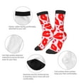 thumbnail image 3 of Fuzoiu Lips Kiss Print Kids Socks For Boys Girls,Grip Crew Socks with Non Slip,Lightweight Stretch Crew Socks,Toddlers Crew Boot Socks, 3 of 5