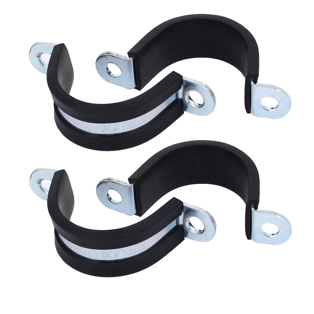 M30 EPDM Rubber Lined U Shaped Pipe Tube Strap Clamps Clips Fasteners