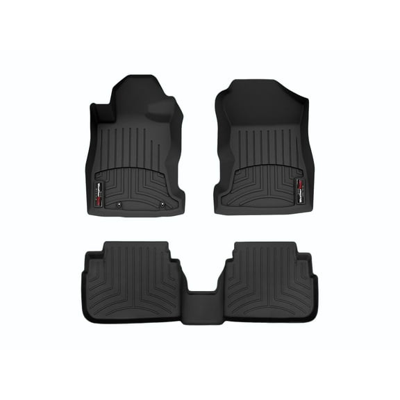 WeatherTech Custom Fit FloorLiners compatible with 2022-2025 Subaru WRX - 1st & 2nd Row, Black