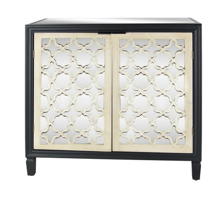 Modern 36 X 36 Inch Rectangular Wood And Mirror Two Door Cabinet