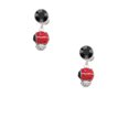 thumbnail image 2 of Delight Jewelry Silvertone Red Ladybug Spinner Black Crystal Clip on Earrings, 2 of 5