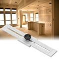 thumbnail image 2 of Peahefy Woodworking Scribe Ruler,Crossed‑Out Tool,Hole Scribing Ruler 0‑200mm Woodworking Scribe Crossed‑Out Tool Carpentry Marker Line Gauge, 2 of 8
