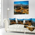 thumbnail image 2 of Designart Illuminated Highway in Bangkok - Cityscape Throw Pillow - 18x18, 2 of 4
