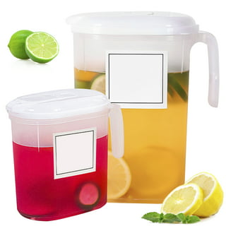 AURIGATE Plastic Drink Dispenser With Spigots, 0.95 Gallon Fridge Beverage  Dispensers,3.6L Iced Juice Lemonade Container For Famaily Party Daily Use,  Durable Pitcher for Refrigerator Water Kettle 