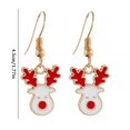 thumbnail image 2 of BNNG Christmas Dangle Earrings Christmas Tree Bell Earrings Christmas Creative Holiday Party Earrings Jewelry Hoop Earrings Women Snowman Earrings Holiday Party Earrings, 2 of 3