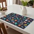 thumbnail image 6 of Placemat, Pioneer Flower Floral Print Pattern Place Mats Table Mat Set Of 2, PVC Washable Placemats for Party Kitchen Dining Decoration, 18x12 Inch, Fade Resistant, 6 of 6