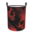thumbnail image 6 of Lsque Red And Black Abstract Skull pattern Laundry Hamper Basket, Tall Woven Rope Hamper Basket for Clothes, Lightweight Storage Basket, Collapsible Waterproof-Small, 6 of 8