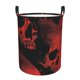 thumbnail image 1 of Fotbe Red And Black Abstract Skull Cesto de Ropa con Asas, Cesto Impermeable de Gran Capacidad, Bolsa de Lavado para Dormitorio, Cesto de Ropa con Ruedas y Asas-Small, 1 of 6