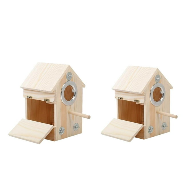 2 Piezas Caja De De Pájaros Para Jaulas Caja ía De s Casa De De Budgie Para Apareamiento Caja Sunnimix Jaula de anidación al aire libre de madera