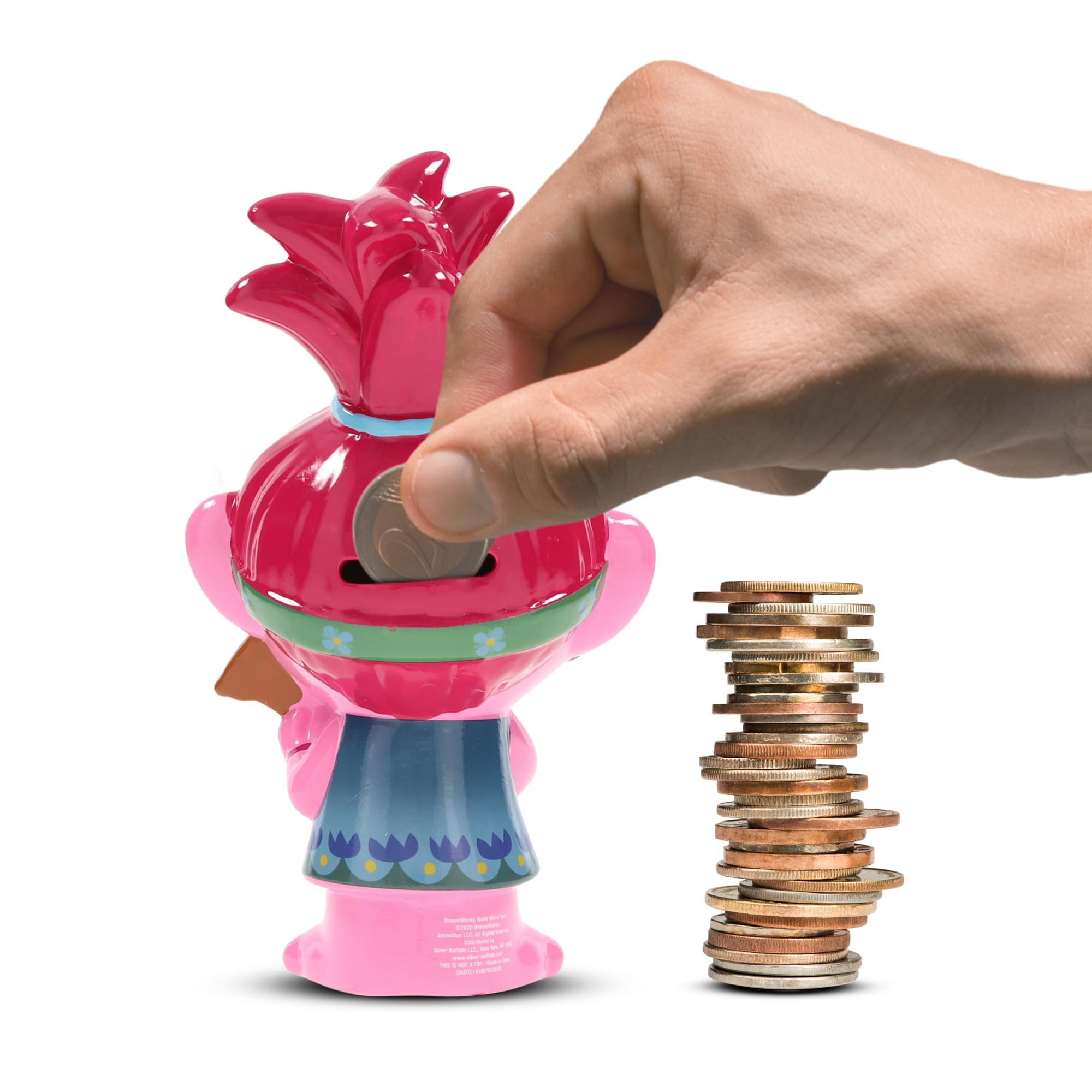 Trolls Poppy Sculpted Ceramic Money Bank | 6 Inches Tall - Walmart.com