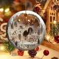 thumbnail image 4 of Holiday Savings FAMTKT Christmas Ornaments Round Acrylic Christmas Decorations Reindeer Hanging Sign Festive Wall Decorations Christmas Hanging Decorations, 4 of 5