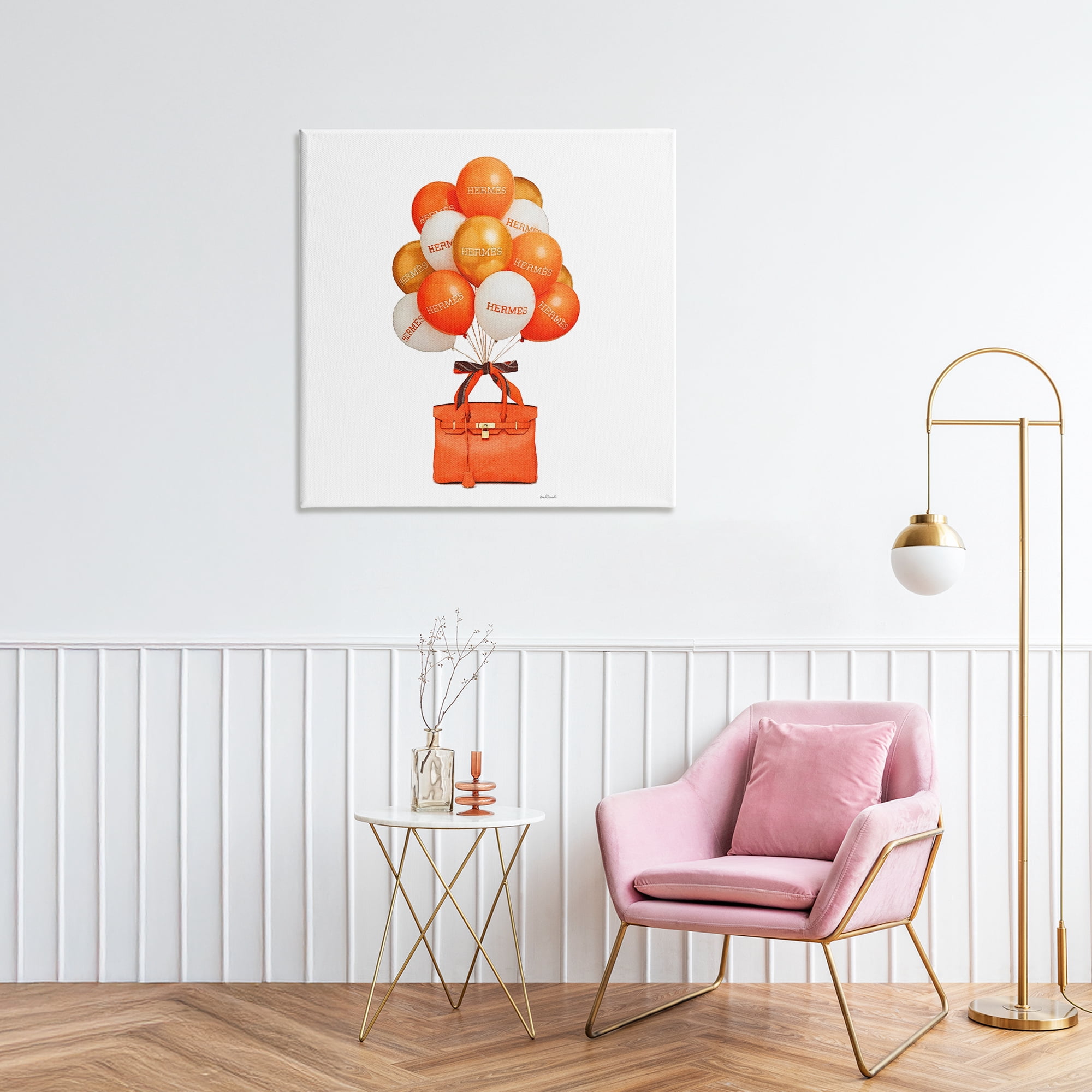 Stupell Industries Orange Handbag & Balloons Canvas Wall Art, design by Amanda Greenwood