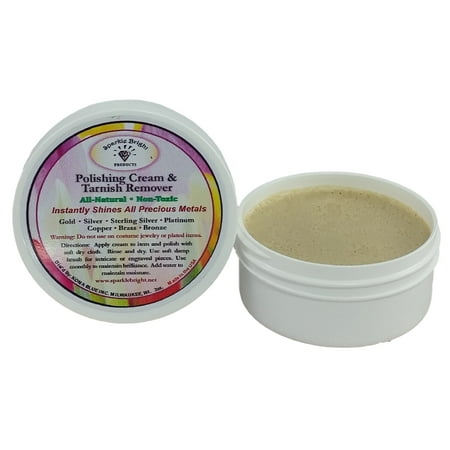Sparkle Bright All-Natural Jewelry Cleaner ? Tarnish Remover and Polishing Cream, 2 oz. | Gold, Silver Jewelry Cleaning