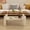 Brown+White + Tempered Glass, variant on VERTEX&KAIBIN Rectangle Coffee Table, Tempered Glass Tabletop with MDF Layer, Modern Table for Living Room , Transparent Glass