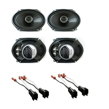 - Pioneer TSG6845R 6 x 8 Inches 2-Way 250W Car Speakers (2Pairs) With (2PAIRS) Metra Ford Speaker Harness 1998-UP