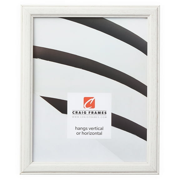 Craig Frames Wiltshire 236, 4x10 inch Picture Frame, Simple White Hardwood