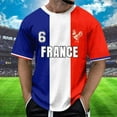 thumbnail image 2 of YDLCAFD Men's Spring And Summer Fashion French Flag Print Short T Casual Comfortable Short Sleeve, 2 of 4