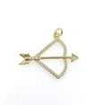 thumbnail image 2 of Sparkle Jewels 0.25Ct Round Cut CZ Bow & Arrow Sagittarius Pendant 14K Yellow Gold Plated, 2 of 3
