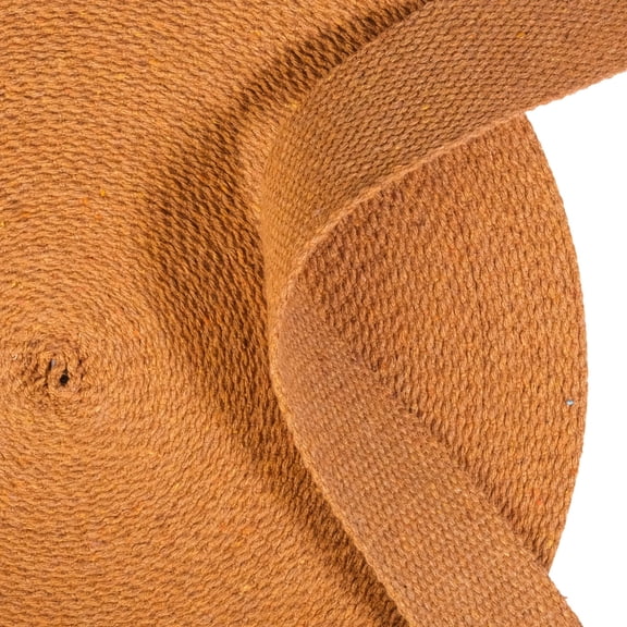 Dream Trimming Goods , 1 Inch 10 Yards Camel Yellow, Heavy Cotton Webbing Strap - Continuous Roll for Bag, Belts, Sewing & Craft Projects