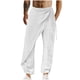 thumbnail image 2 of Pantalones largos de moda para hombre, casuales, de color sólido, con cintura elástica, rectos, con pierna de cuerno, pantalones largos de poliéster para hombre., 2 of 6